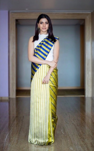 Actress Samantha Akkineni Latest Photoshoot Yellow Saree 2